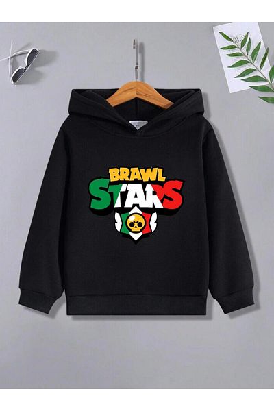 Massgai Специален памучен суитшърт с визуален принт за игра Brawl Stars