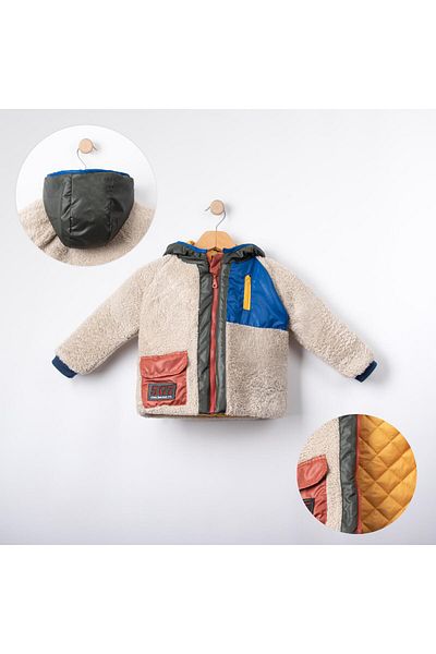 Lolons Men's Coat - Welsoft, Hooded, Cuff Sleeve Cap and Pocket