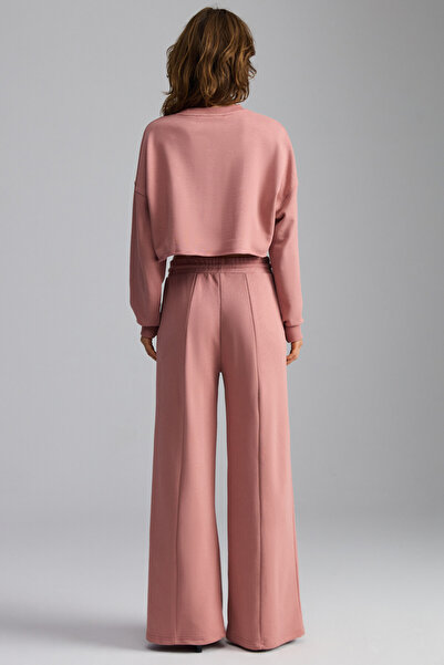 GRIMELANGE Leyan Women's Organic Cotton Dried Rose Sweatpants