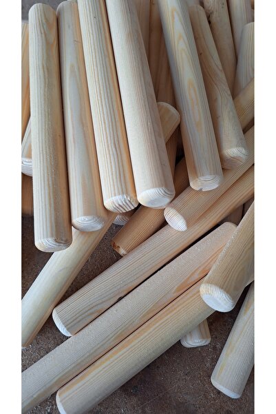 MrtAhşap Ahşap ritim çubuğu 50 adet (25 çift) Uçları Oval