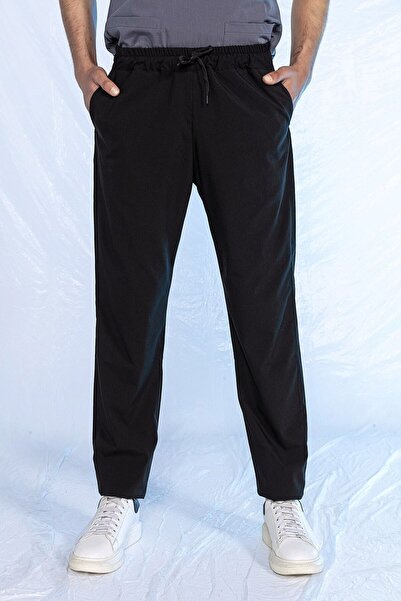 Pratik Medikal قميص ممرضة أسود من الليكرا