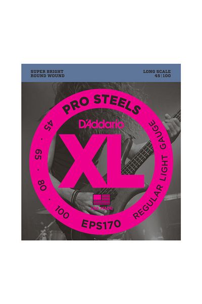Daddario Eps170 Bass Guitar String Set, Xl, 45-100, Long Scale, Proste