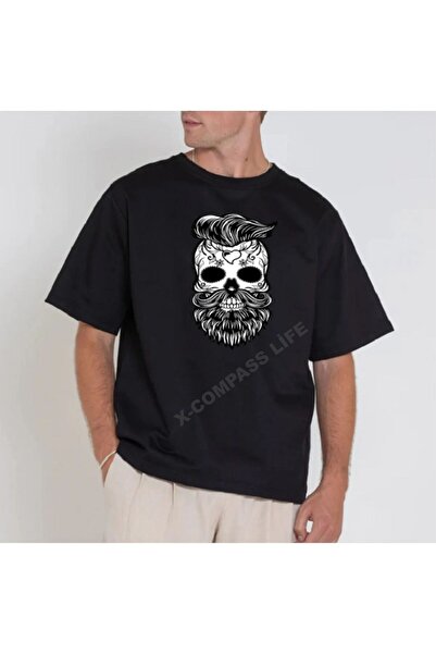 x-compass life Barbatesc - Thsort Black Beard Printed