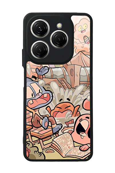 Spoyi Tecno Spark 20 Pro Gumball Tasarımlı Glossy Telefon Kılıfı