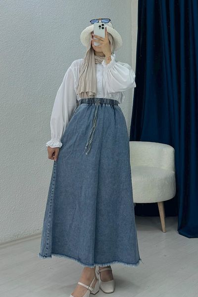 lurex moda FUSTA DENIM SIX TASTE