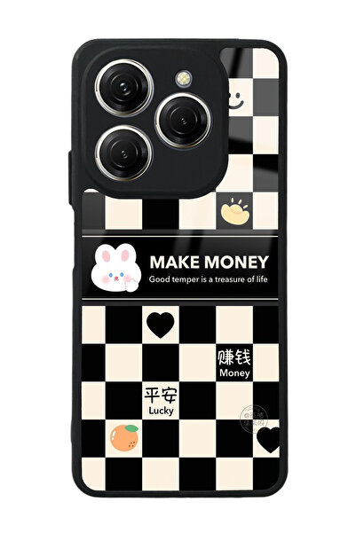 Spoyi Tecno Spark 20 Pro Make Money Tasarımlı Glossy Telefon Kılıfı