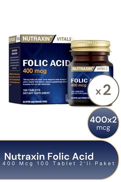 Nutraxin Folic Acid 100 Tablet X 2 Pieces
