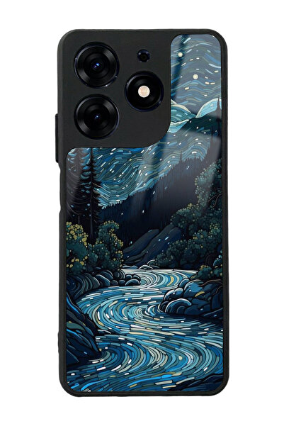 Spoyi Tecno Spark 10 Pro Night Tasarımlı Glossy Telefon Kılıfı