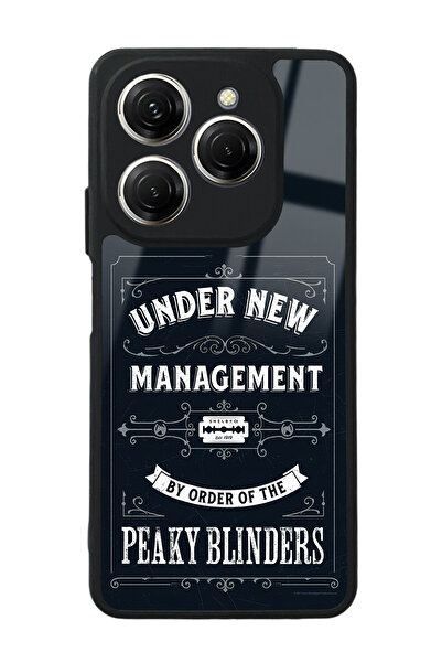 Spoyi Tecno Spark 20 Pro Peaky Blinders Management Tasarımlı Glossy Telefon Kılıfı