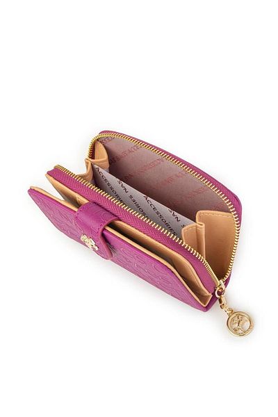 Nas Bag Women's Multi-Card Compartment Wallet Cherry Camel Embossed