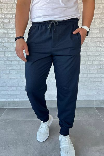MİSHAR İTALİA Ανδρικό φούτερ με ριμπ πλαϊνές ρίγες Navy Blue