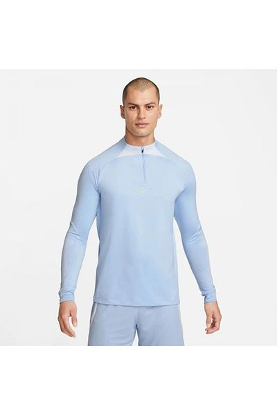 Nike Dri Fit Strike Men's Blue Stand Collar Long Sleeve T-Shirt