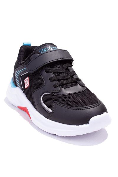 pepino 1425 Pantofi sport ortopedici negru roșu zilnic pentru băieți