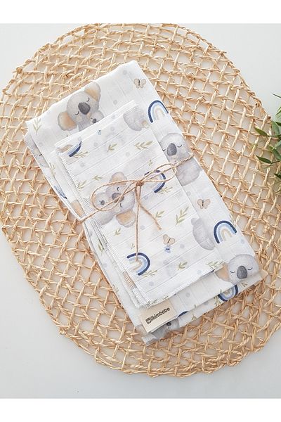 ilkimbebe Koala Muslin Blanket Handkerchief Set