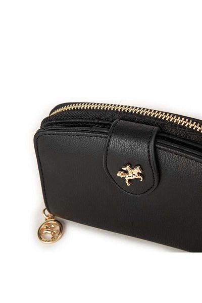 Nas Bag Women's Multi-Card Compartment Wallet Black Matte Nero