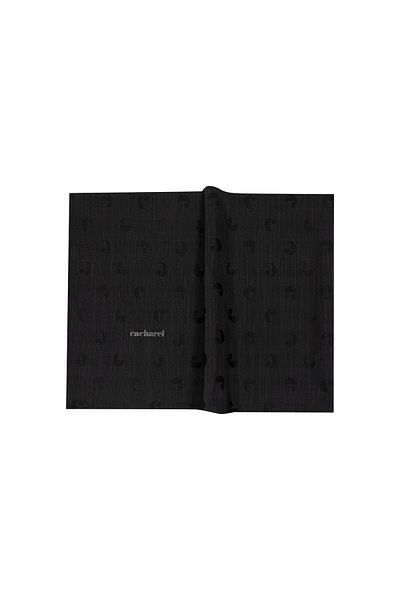 Cacharel 921 Silk Cotton Jacquard Shawl with Cacharel Logo 8936981