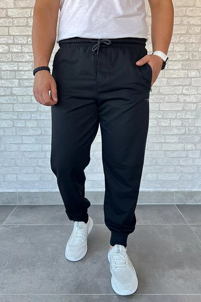 MİSHAR İTALİA Ανδρικό φούτερ με μαύρο πόδι με ριμπ πλαϊνή ρίγα