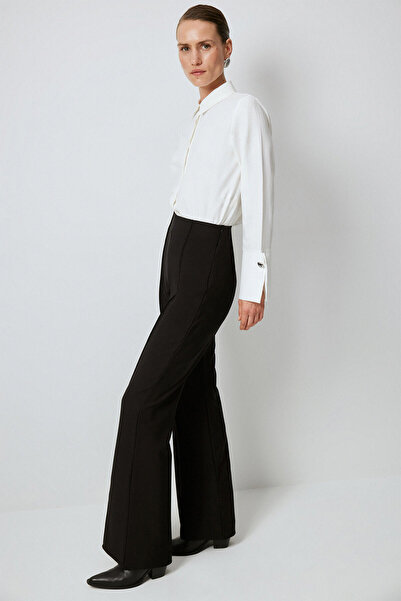 Touché Privé Žebrované KREPOVÉ KALHOTY