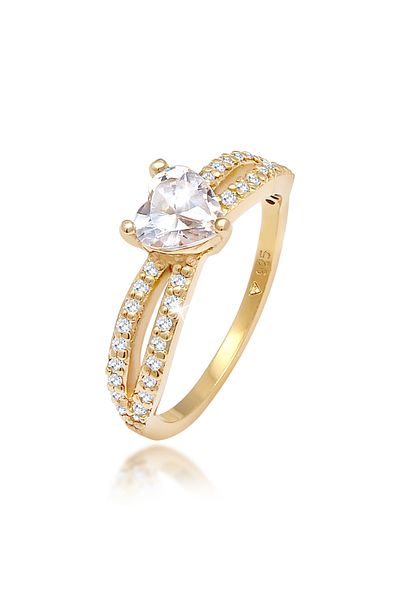 ELLI Ring Woman Solitaire Ring Engagement Love With Zirconia Crystals In 925 Sterling Silver