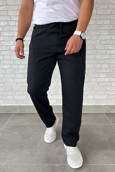 MİSHAR İTALİA Μαύρο ανδρικό φούτερ με ίσιο πόδι