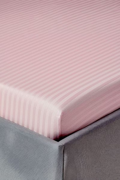 Alla Turca Cotton Satin 100X200 Elastic Sheet Set - Powder