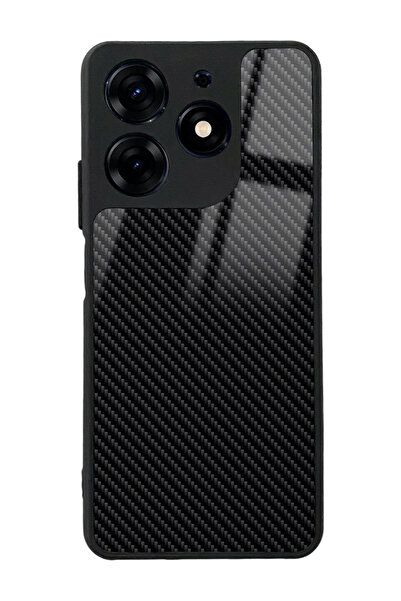 Spoyi Tecno Spark 10 Pro Carbon Tasarımlı Glossy Telefon Kılıfı