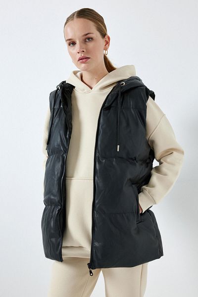 Touché Privé Hooded Inflatable Leather Vest