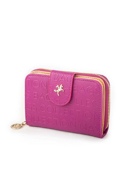 Nas Bag Women's Horizontal Wallet Cherry Camel Embossed