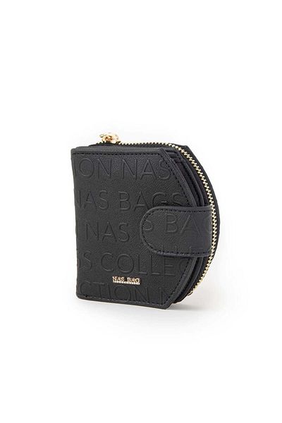 Nas Bag Women's Multifunctional Wallet Black Embossed