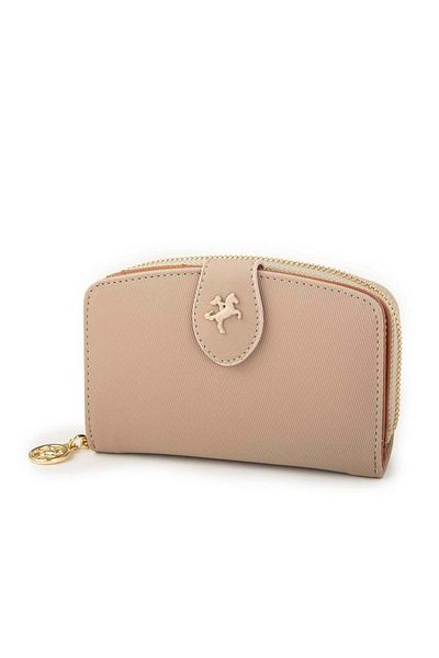 Nas Bag Дамски портфейл с множество отделения за карти, пясъчно кафяв, Karaca