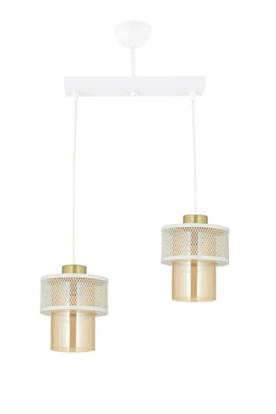 Lambadar Pulsar Genuine Glass Model Modern Rectangular Double Pendant Lamp Chandelier