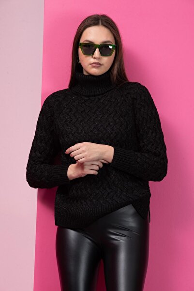 Rodi Women's Glitter Garnished Straw Knit Knitwear Blouse 076