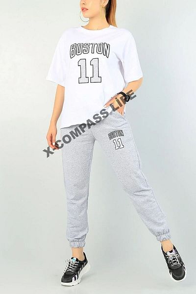 x-compass life Unisex Thsort Esofman Set Boston 11 Printed