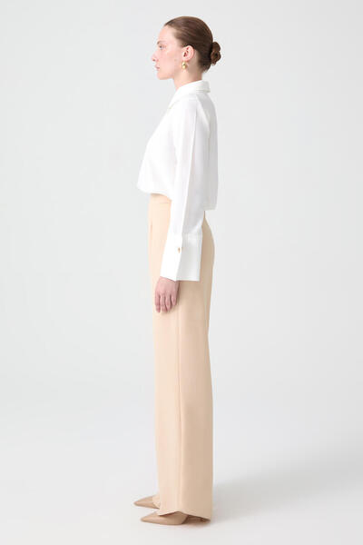 Touché Privé Pantaloni din crepon cu picioare late