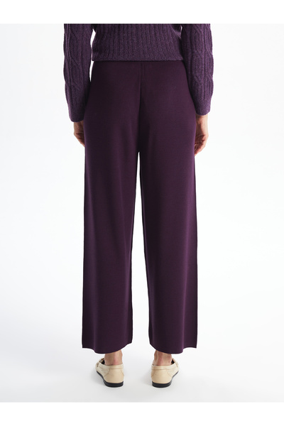 LC Waikiki Dámské pletené kalhoty se širokými nohavicemi a elastickým pasem