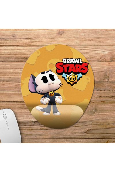 Pixxa لوحة ماوس Brawl Stars Kit مع دعم للمعصم - بيضاوية