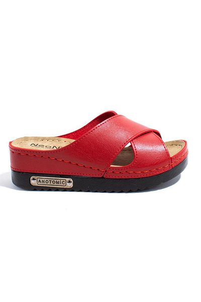 DAGOSTER Dza37-3029 Red Orthopedic Daily Women's Slippers