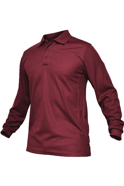 GHASSY CO. Ghassy Co. Mens Polo Shirt - Jersey Golf, Pike Performance, Tactical Military, Long Sleeve T-Shirt