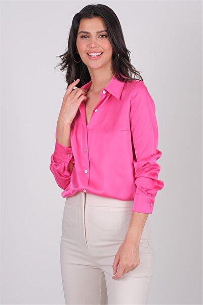 Spazio Calamai Erkek Yaka Gömlek FUŞYA