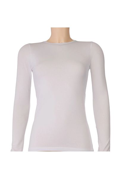 Yıldız Çamaşır Tricou-badi pentru femei cu mânecă lungă din Lycra cu decolteu