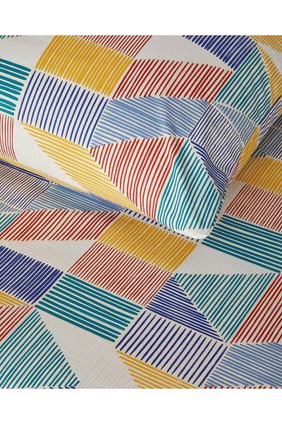 English Home Sea Marine Single Duvet Cover Set - Red and Yellow