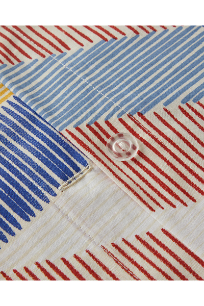 English Home Sea Marine Single Duvet Cover Set - Red and Yellow