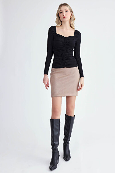 Vitrin Μακρυμάνικη μπλούζα με λαιμόκοψη σε σχήμα καρδιάς