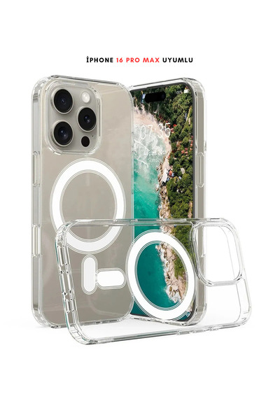 innovicase حافظة متوافقة مع هاتف آيفون 16 بروماكس، غطاء شفاف ممتص للصدمات ومد...