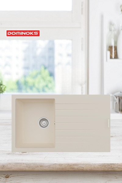 Dominoks DOMİNOKS NİL 86 KREM 50X86 TEZGAH ÜSTÜ GRANİT EVYE