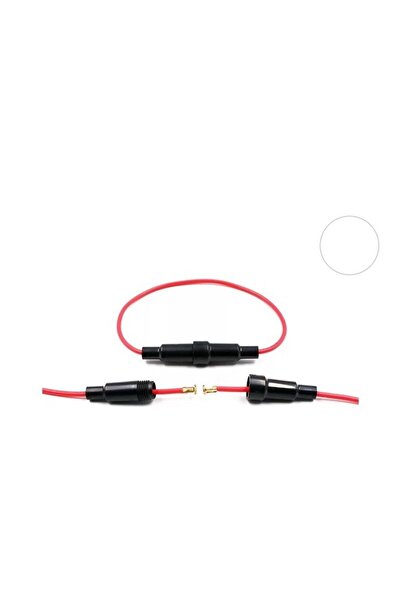 BuharaElektronik Fuse 6X30 Kablolu Siyah Büyük Cam Sigorta Yuvası Oto 10 Adet