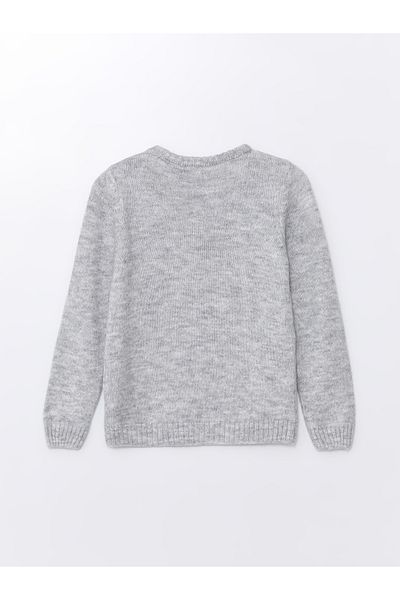 LC Waikiki Crew Neck Embroidered Long Sleeve Girl's Knitwear Sweater