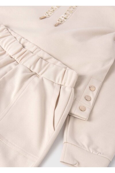 MAYORAL Girl's Winter Tracksuit Set - Cream