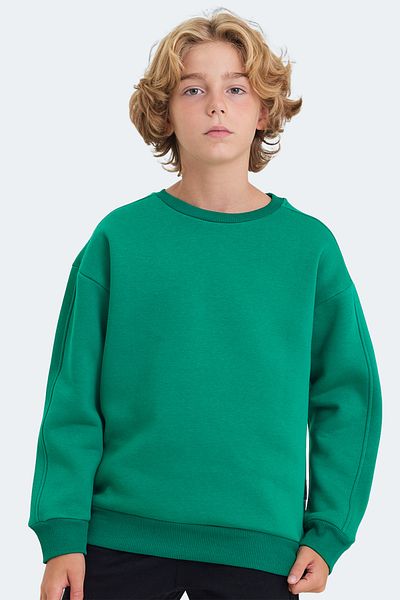 Slazenger Logan Green Unisex Kids Sweatshirt