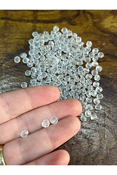 Gönülden Tasarım 100 KOMADA PROZIRNIH PLASTIČNIH PERLI OD 0,50 CM